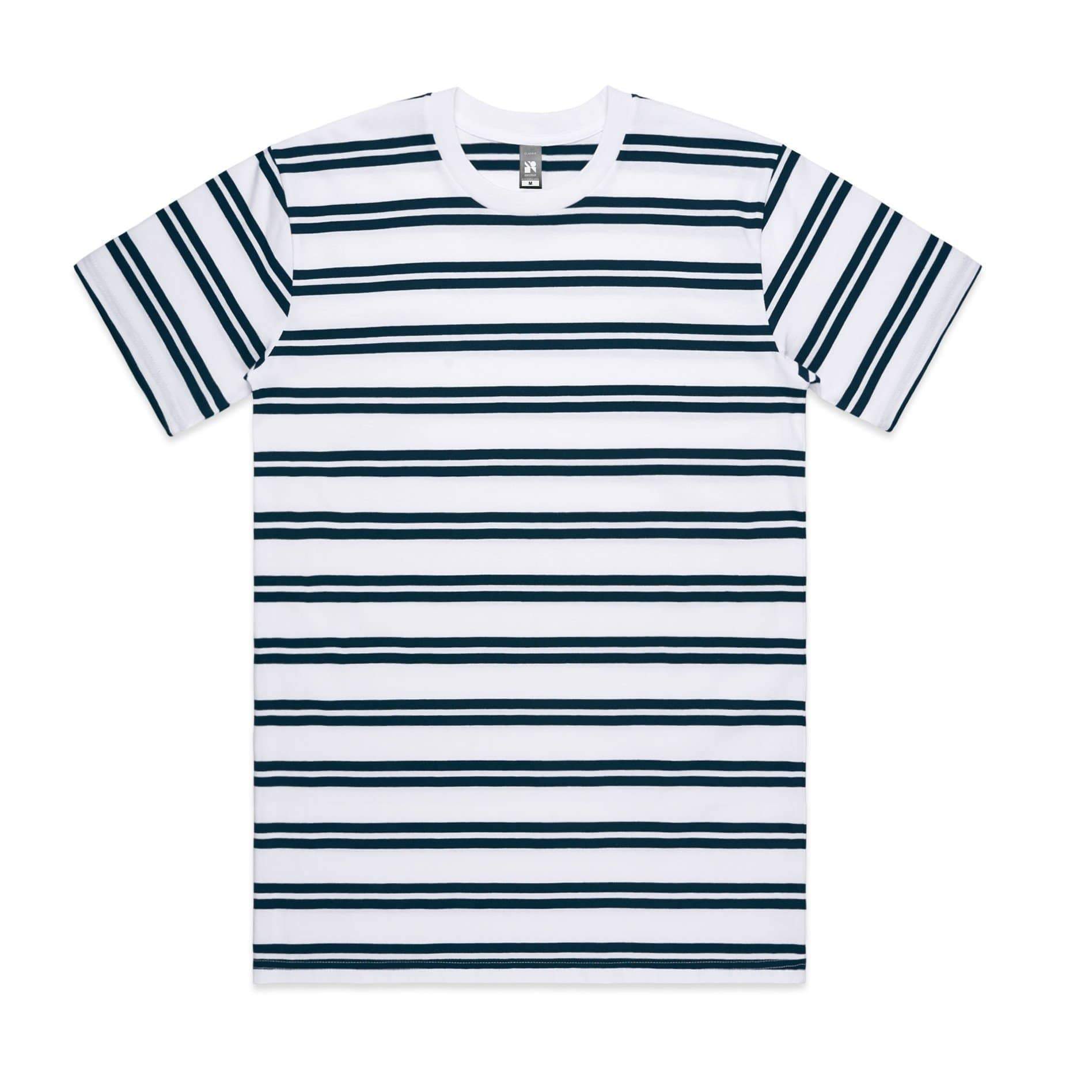 As Colour Men's classic stripe tee 5044 Casual Wear As Colour WHITE/NAVY XSM 
